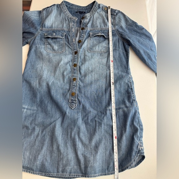 Gap Distressed Denim Chambray Short Dress - Picture 8 of 8